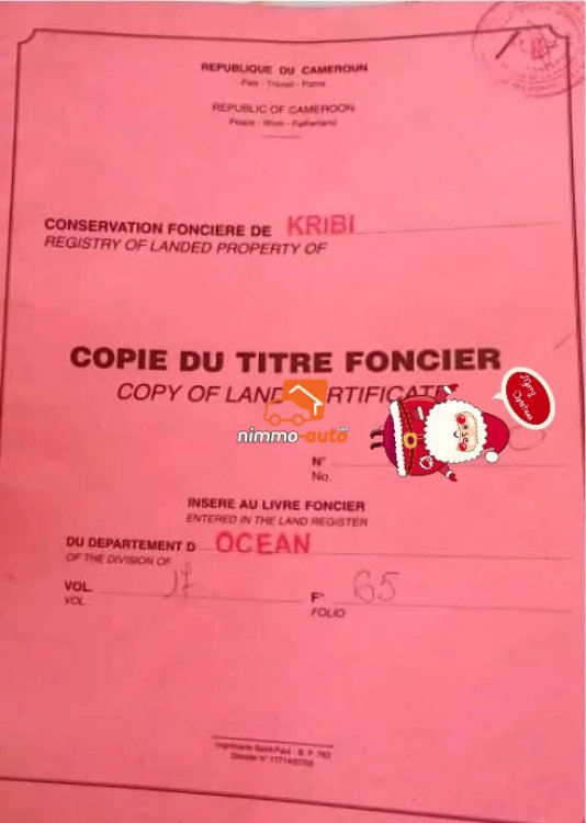 Terrain commercial à vendre à Kribi