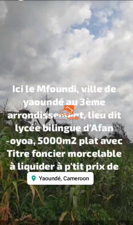 Terrain Plat Titré à vendre à Ahala