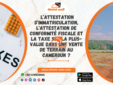 Quid de L’attestation D’immatriculation, De L’attestation De Conformité Fiscale et la taxe sur la plus-value Dans Une Vente De Terrain Au Cameroun ?