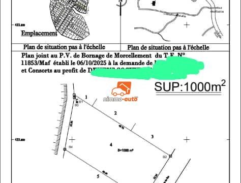 terrain tiré à vendre à nkolfoulou