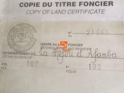 Terrain à vendre à mfou