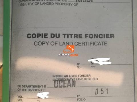 Terrain commercial titré à vendre à MPolongwe à Kribi